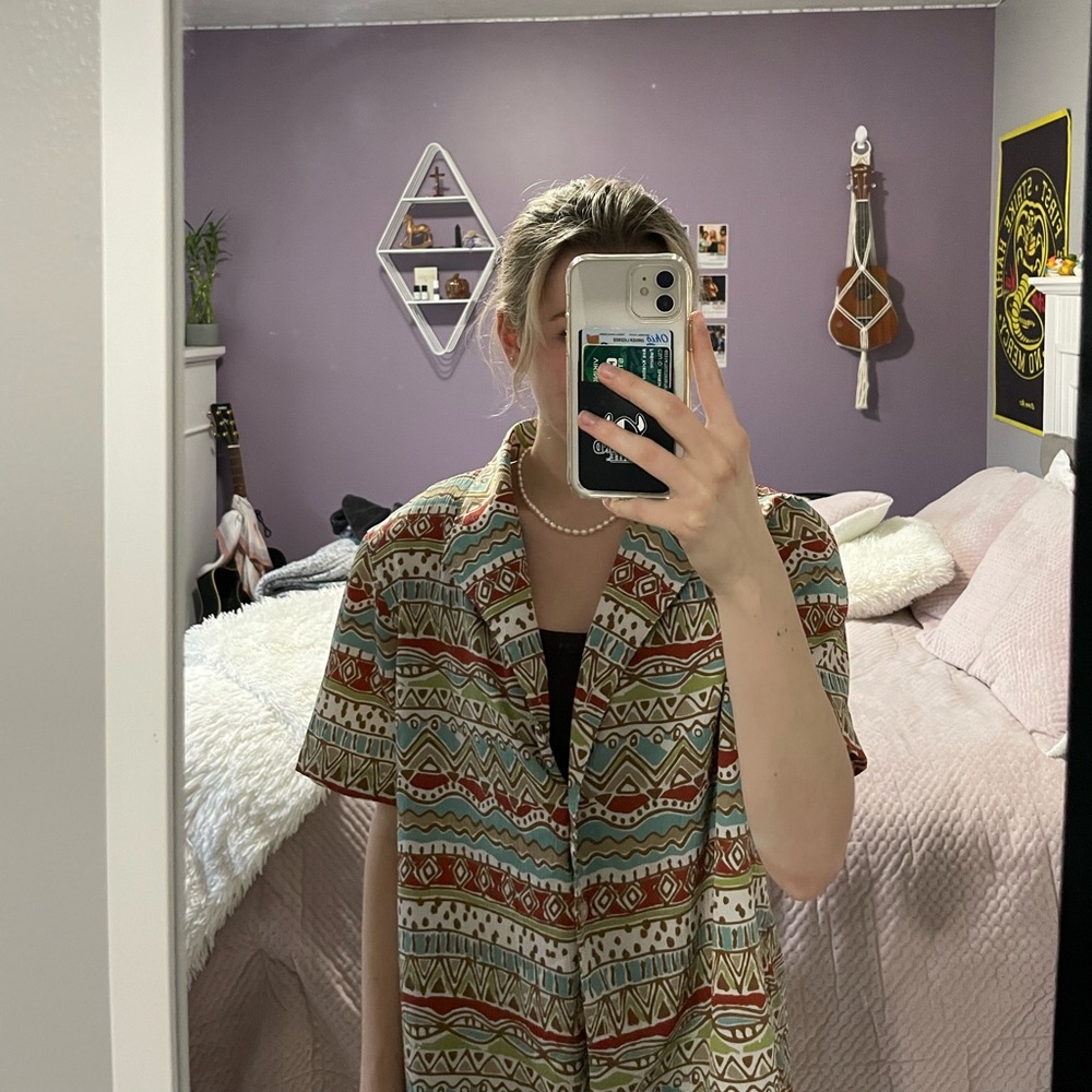 Tropical button down shirt